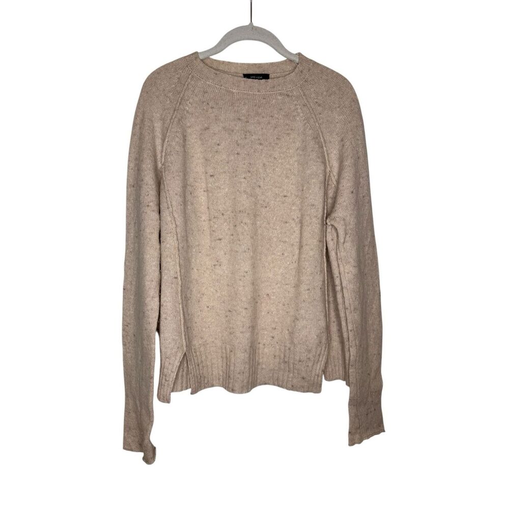 ME+EM Jumper Sweater Heather Oatmeal Wool Cashmere Size Small